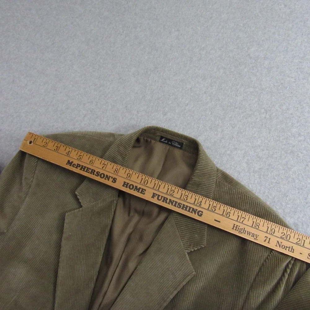 Monsieur Adolfo Mens Sport Coat‎ 44R Tan Corduroy Blazer Jacket Ventless